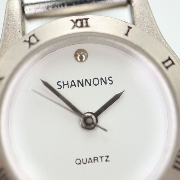 Shannons Womens Silver Tone Watch 25mm White Dial Metal Mesh Strap w New Battery - Picture 7 of 16